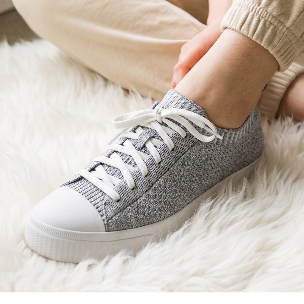 Native Shoes Mercury Liteknit Grey Low Top Sneakers Mens 6 Womens 8  Unisex